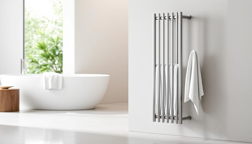 Freestanding space-saving towel warmer