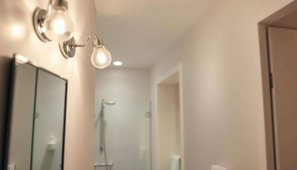 Functional bathroom lighting for grooming tasks