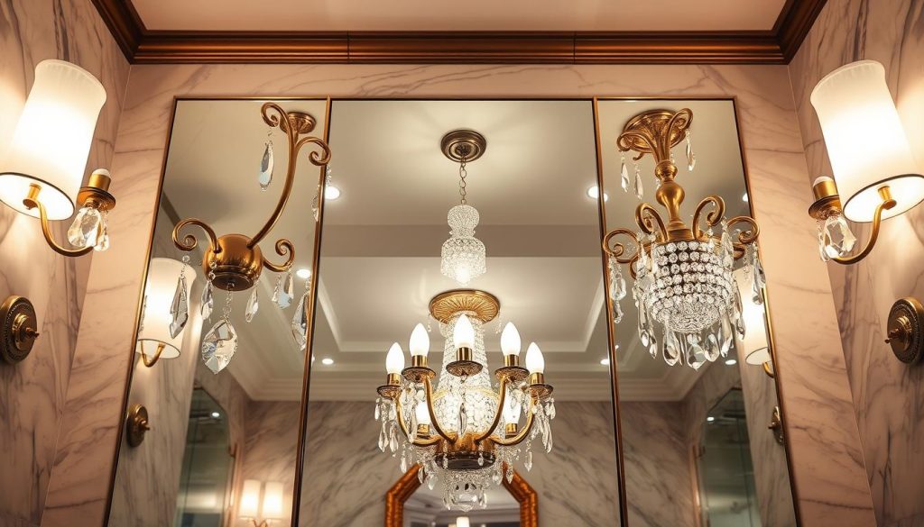 Glamorous bathroom lighting options