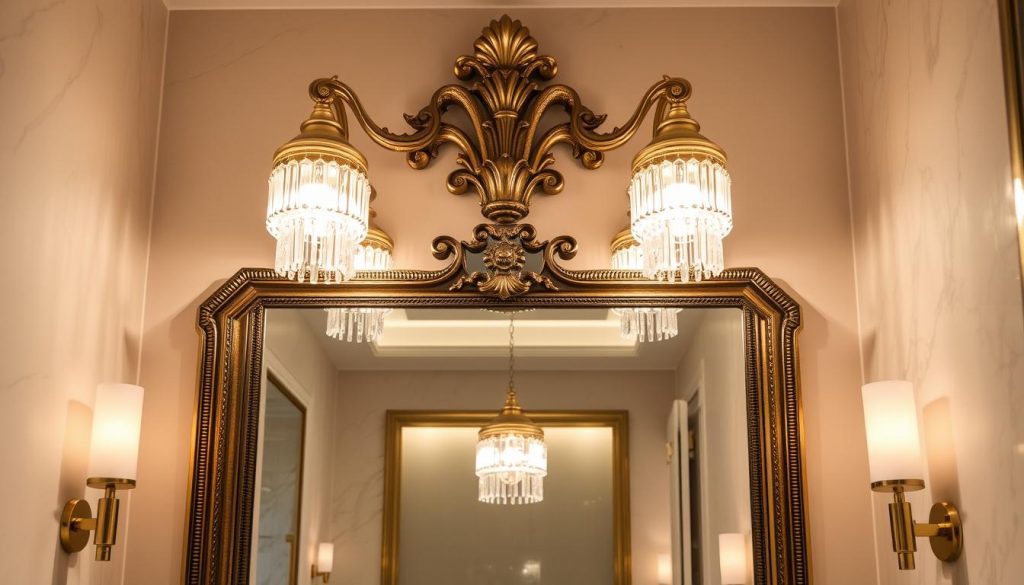 Glamorous bathroom lighting options