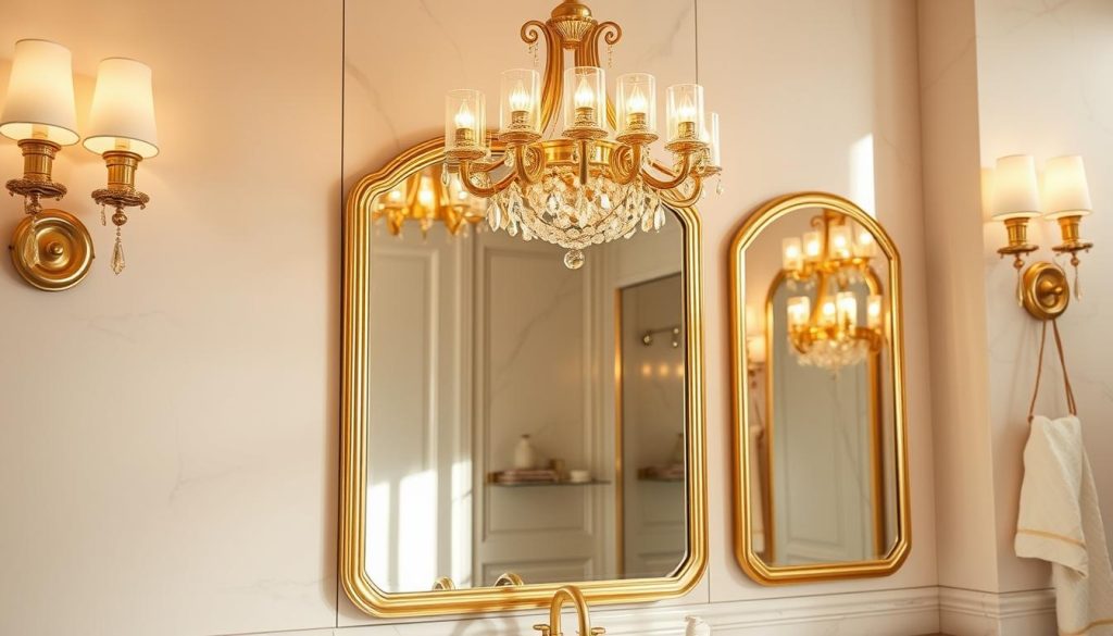 Gold bathroom lighting fixtures