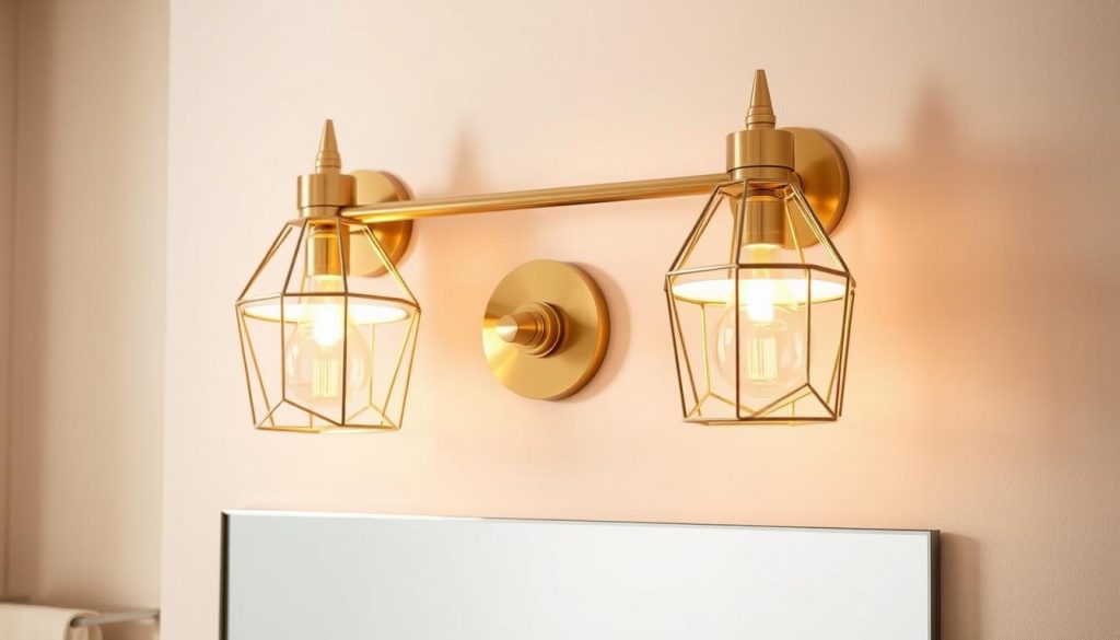 Gold bathroom vanity lights