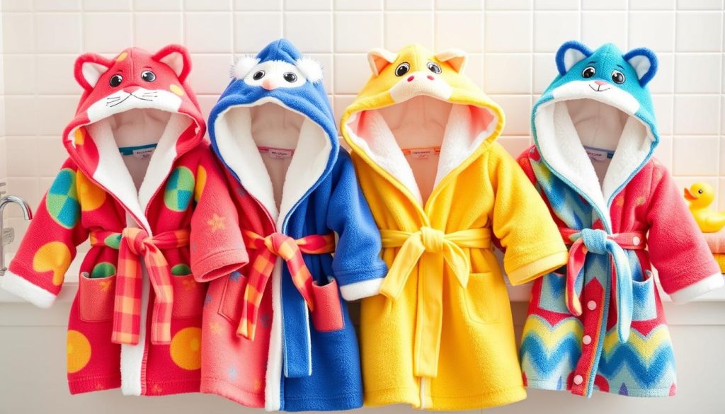 Hooded bath robes for kids