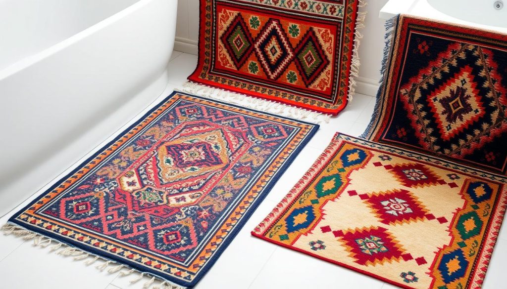 Kilim pattern bohemian style bath mats