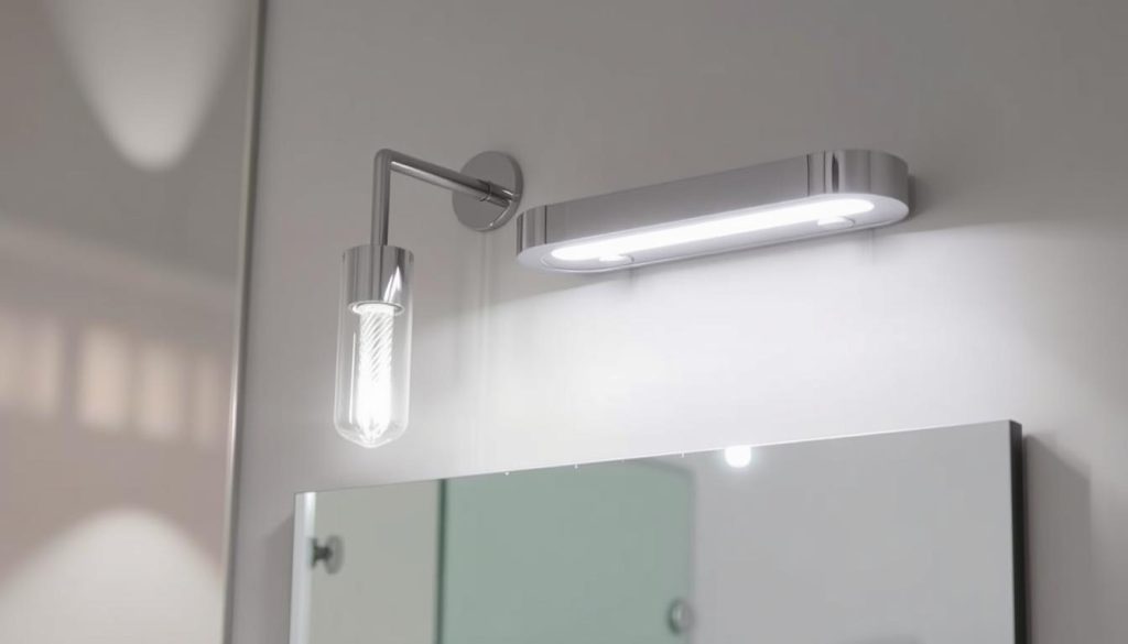 LED chrome bathroom lighting fixtures