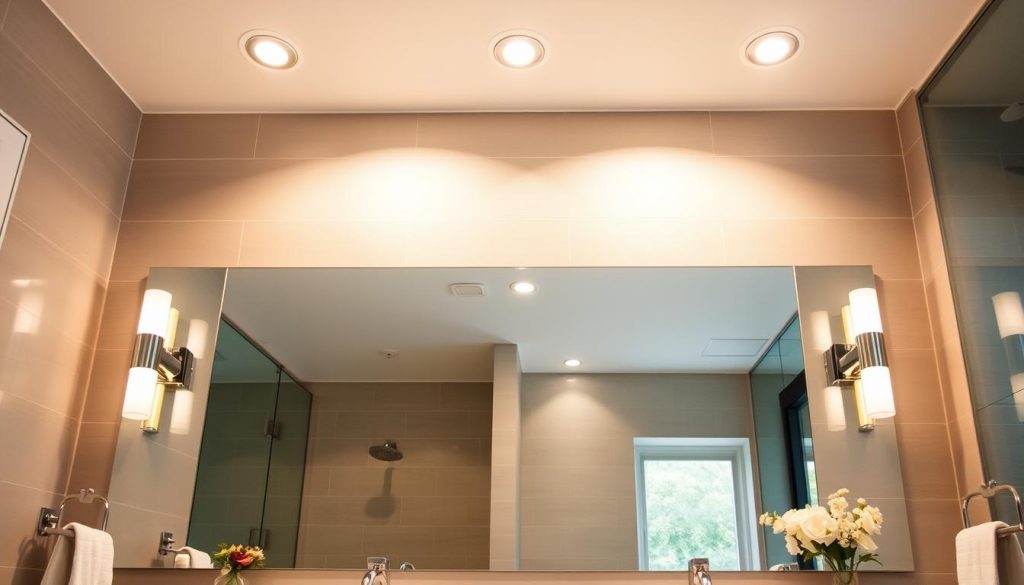 Layered bathroom lighting