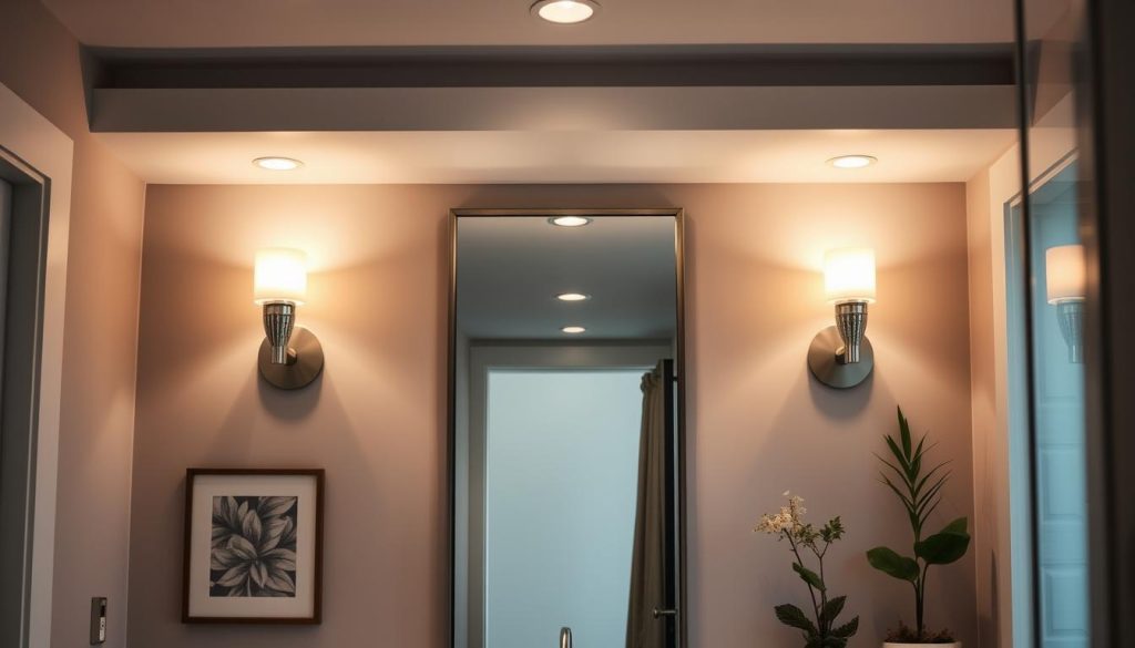 Layered bathroom lighting