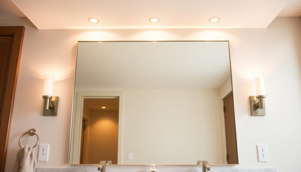 Layered bathroom lighting design