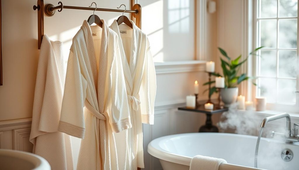 Luxurious bathroom robes