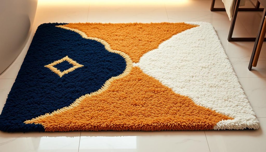 Luxurious oversized bath mat rug