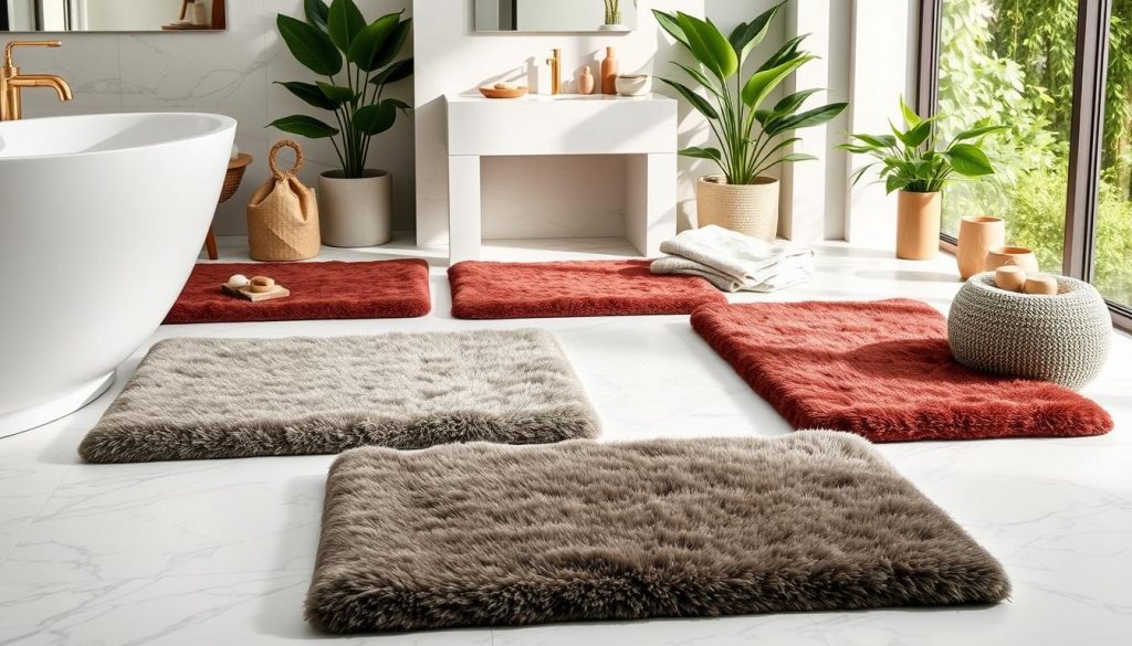 Luxurious spa-inspired bath mats