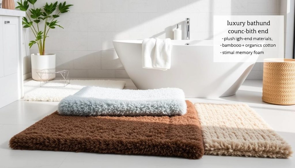 Luxury bath mats with premium materials