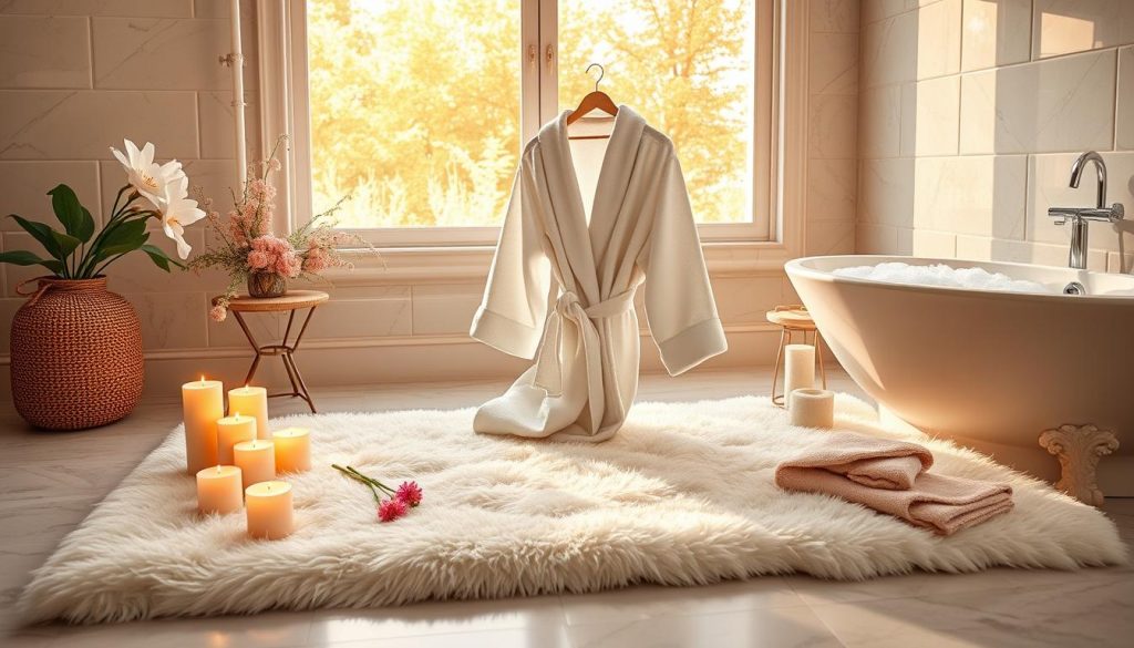 Luxury bathrobes for spa experience