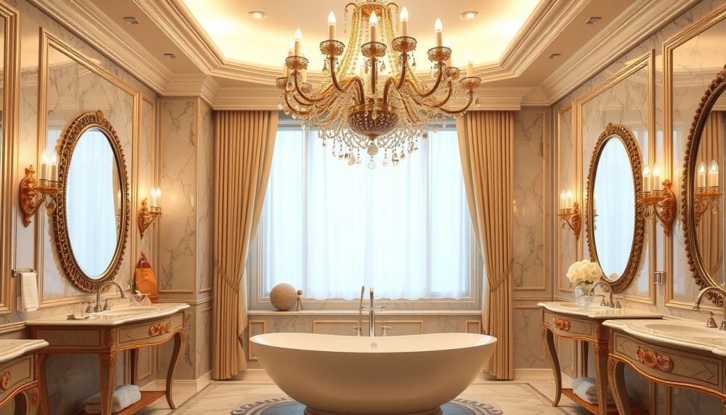 Luxury bathroom chandelier