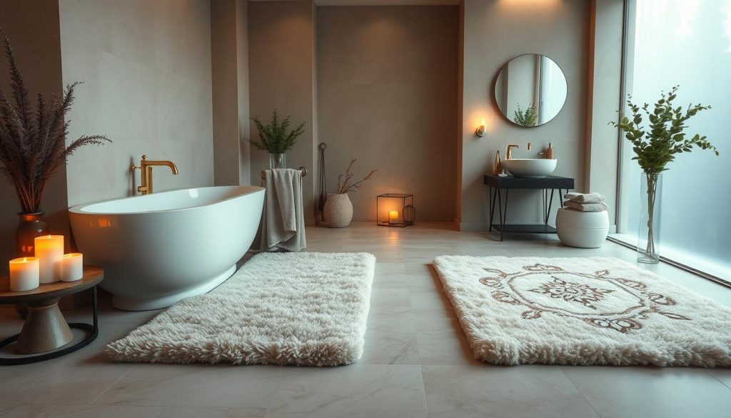 Luxury bathroom rugs