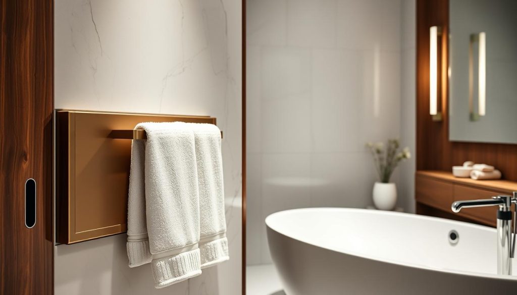 Luxury towel warmer built-in