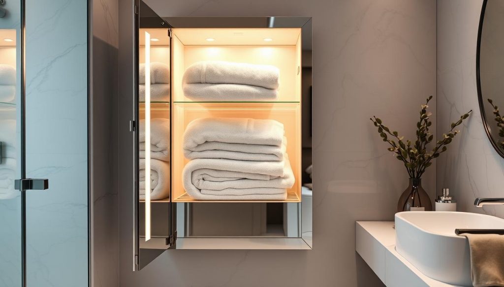 Luxury towel warmer cabinet