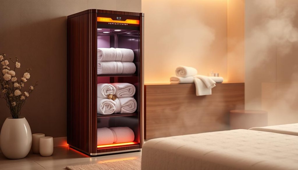 Luxury towel warmer spa cabinet