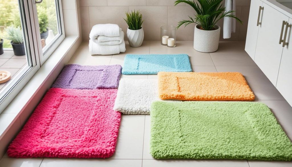 Machine washable bath mats