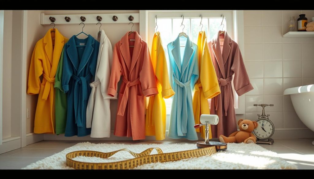 Measuring for kids bathrobes