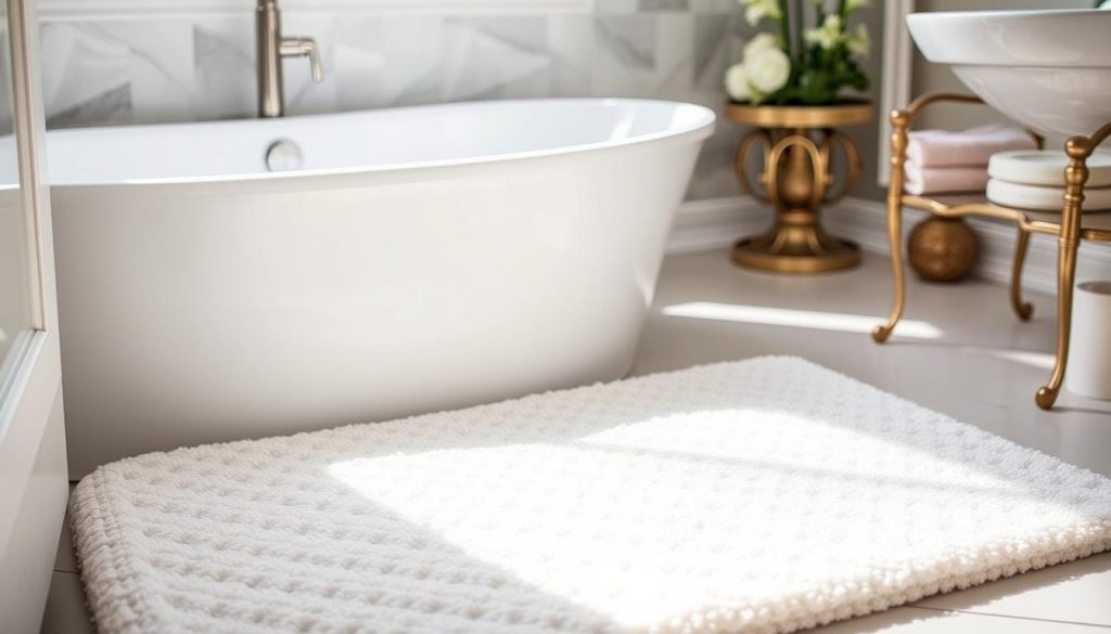 Memory foam bath mat moisture-wicking