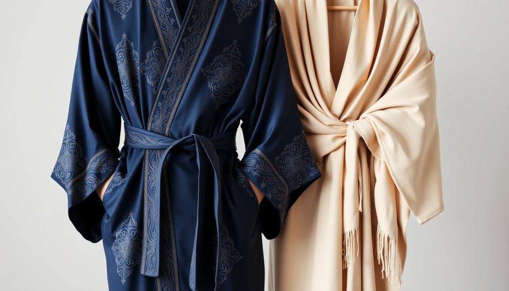 Men's kimono robes and shawl style robes