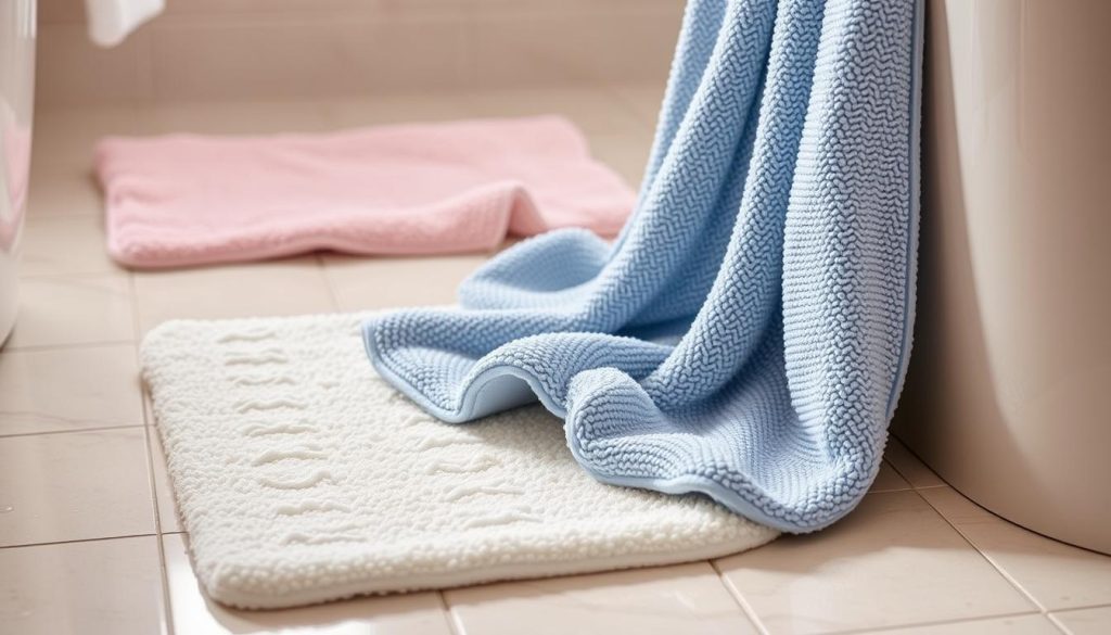 Microfiber bath mats