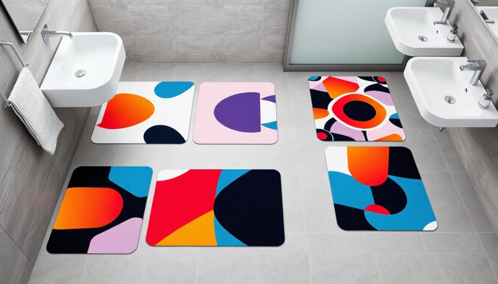 Modern bath mat patterns