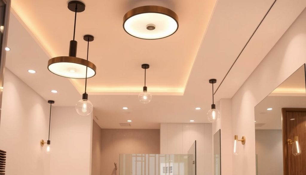 Modern bathroom ceiling lighting