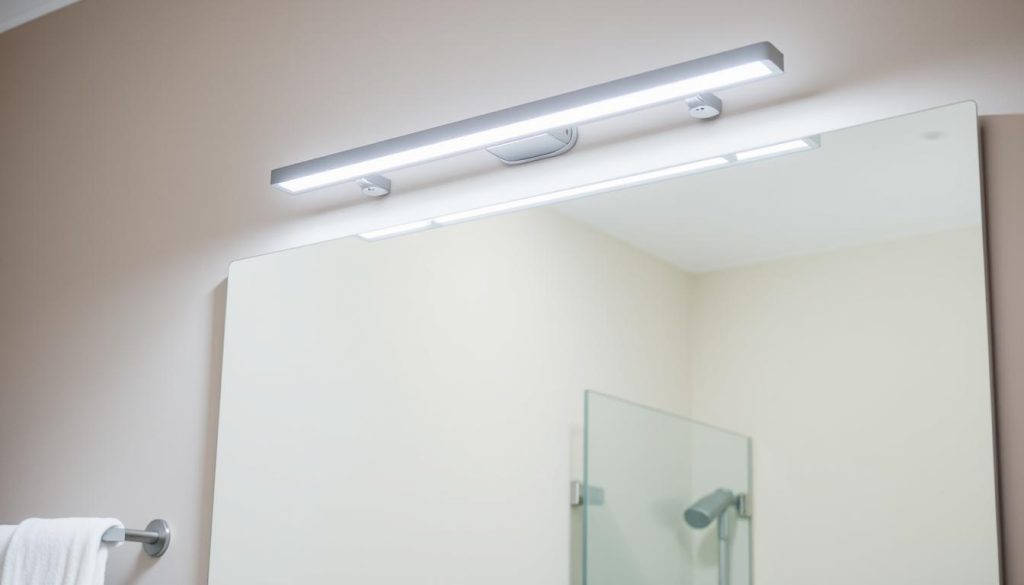 Modern bathroom lighting with sleek bar lights