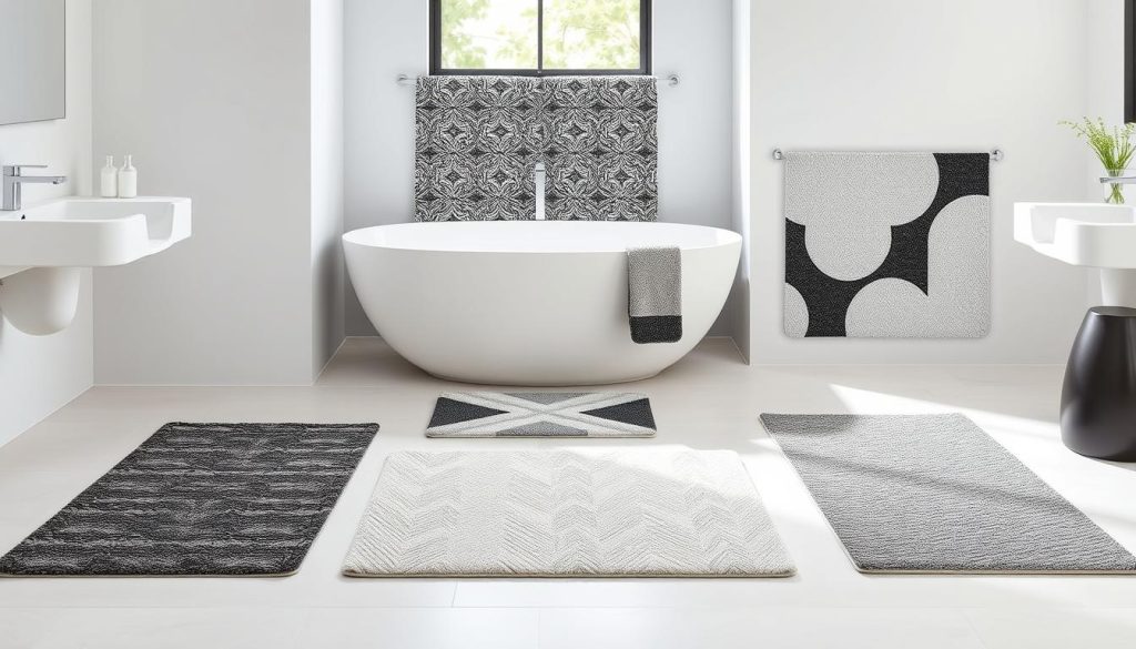 Modern bathroom rug styles