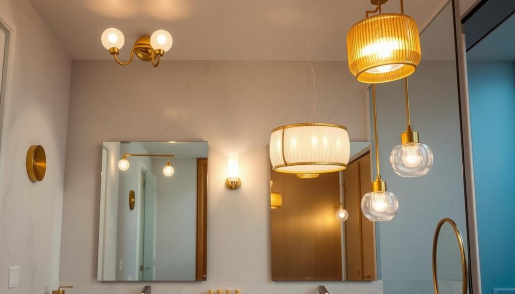 Modern gold bathroom lighting fixtures