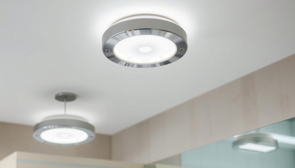 Moisture-resistant fixtures for bathroom lighting