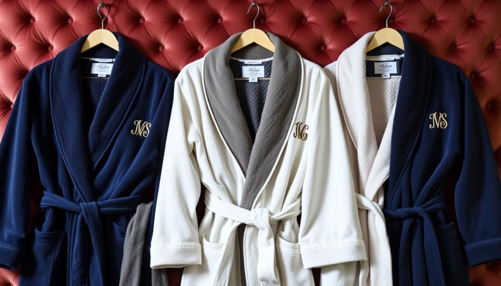 Monogrammed bathrobes