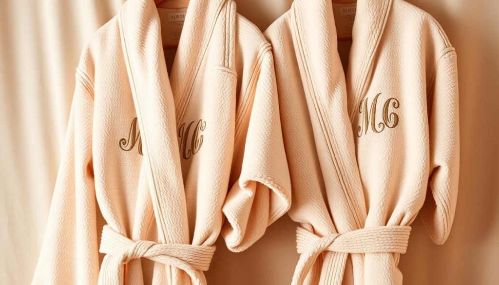 Monogrammed robes and personalized bathrobes