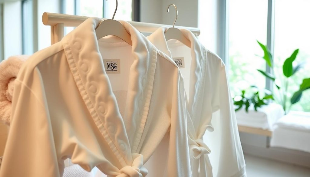 Monogrammed spa robes