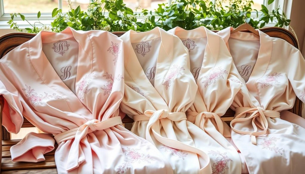 Monogrammed spa robes for bridesmaids