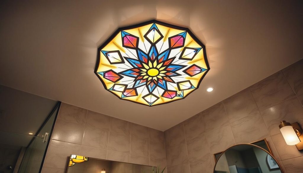 Moravian star ceiling light