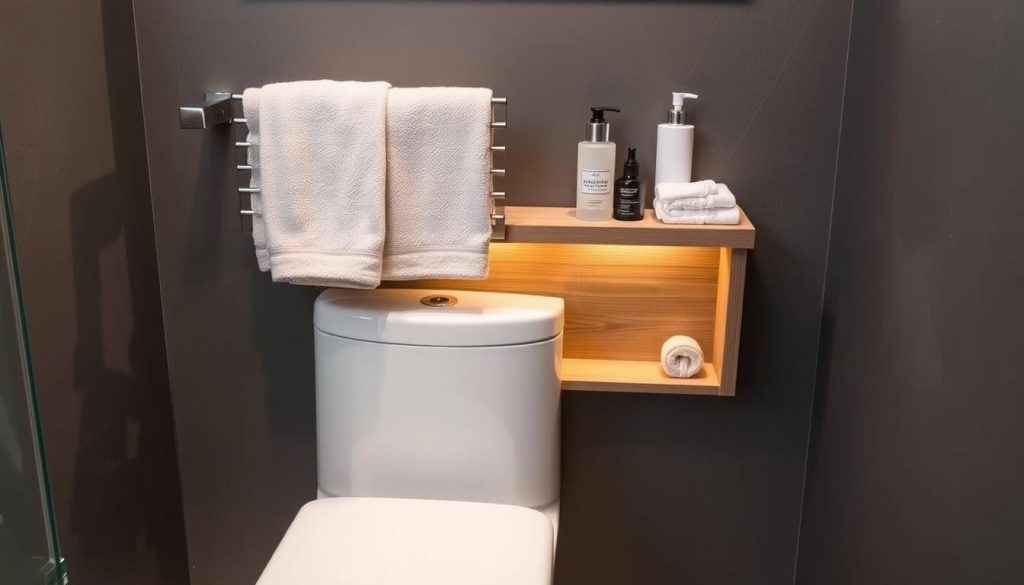 Multifunctional towel warmer with storage