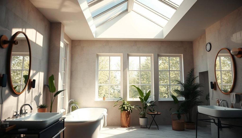 Natural light in bathroom design