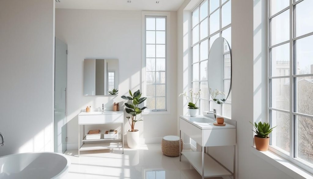 Natural light maximization small baths