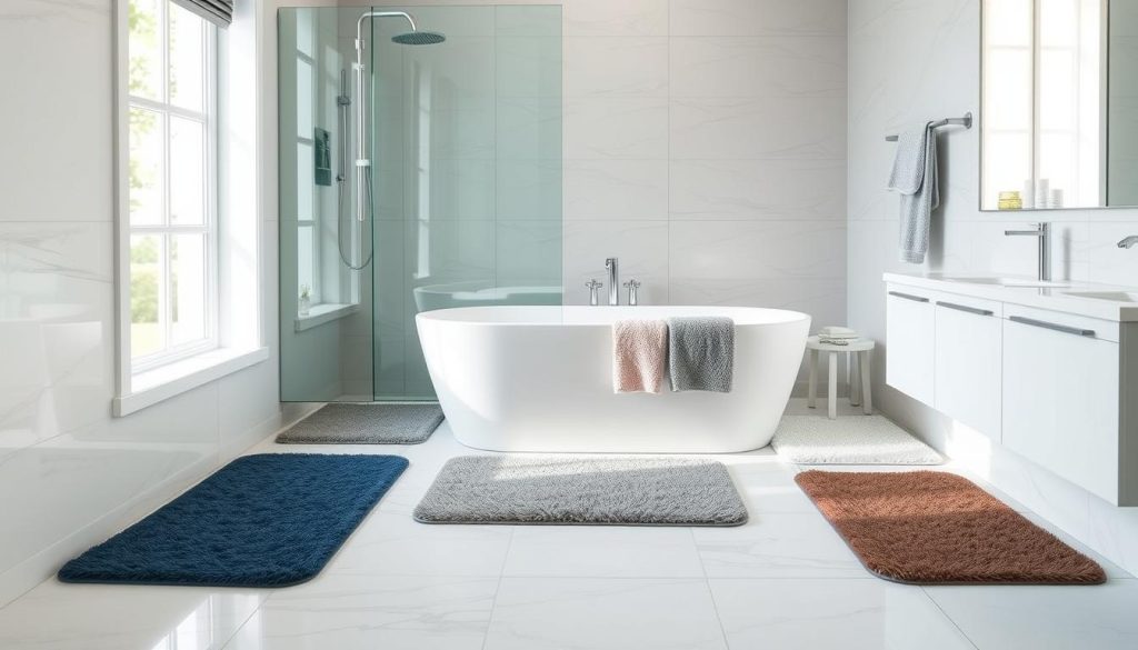 Non-slip bath mats for bathroom safety