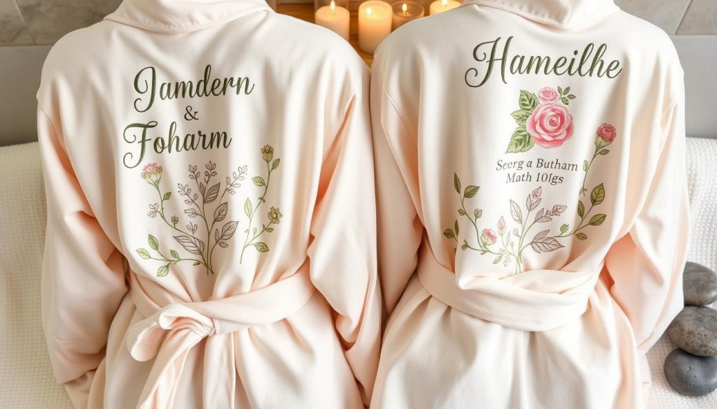 Personalized bath robes with themed designs