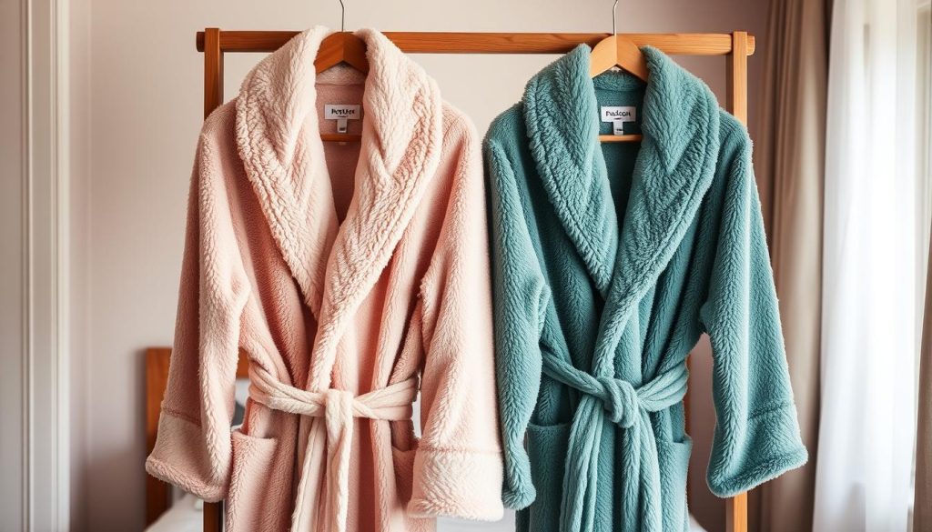 Plush bathrobes for couples