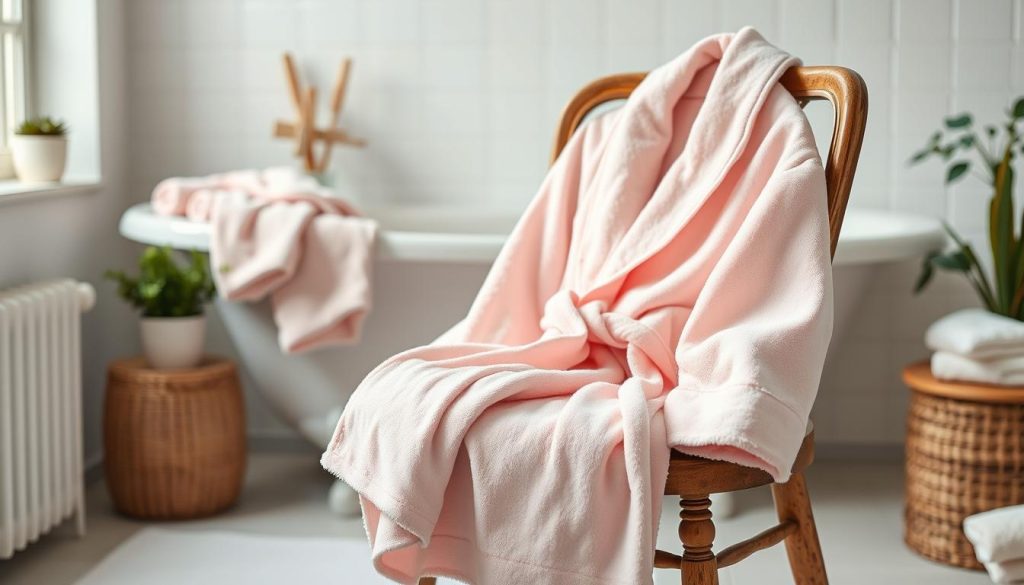 Plush fabric bath robes