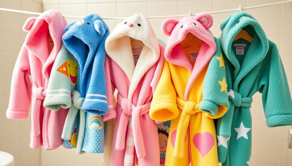 Popular styles of children's bathrobes