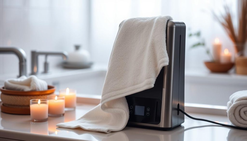 Portable towel warming device