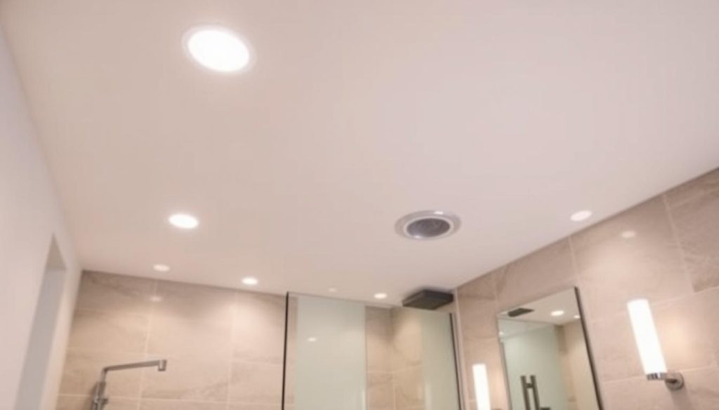 Recessed bathroom ceiling lighting