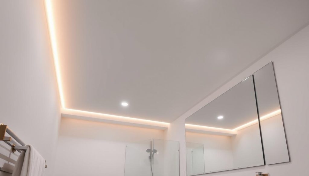 Recessed bathroom ceiling lighting