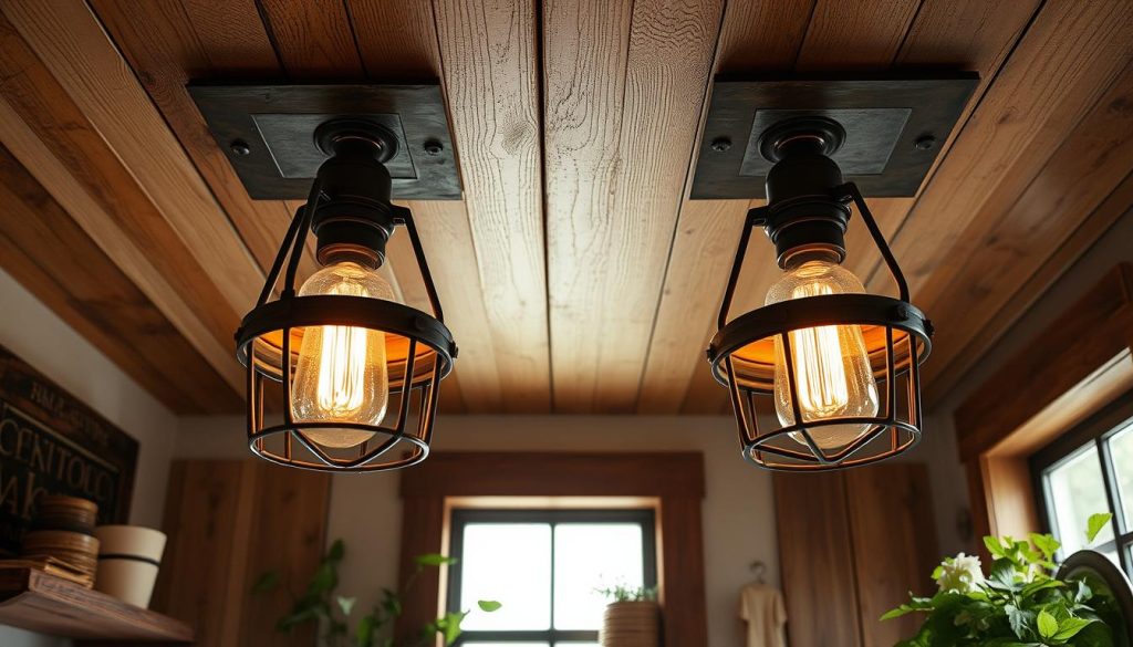 Rustic bathroom ceiling lights